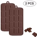 2 stk. 12 med chokoladeblokform - Chokoladefarve | chokoladeform
