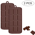 Miniatyrbillede 1 af 5: 2 stk. 12 med chokoladeblokform - Chokoladefarve | chokoladeform