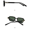 Miniatyrbillede 3 af 5: Trendy udendørs solbriller Uv400 beskyttelse Fashion Square Frame Sunnies udendørs briller til mænd og kvinder（Grå ramme）