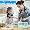 Miniatyrbild 4 av 5: Digital väckarklocka för sovrum, batteridriven skrivbordsklocka, med nedräkning, väder
