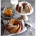 Miniatyrbillede 2 af 3: Silikone bageforme 2-pak, Riflet rund kageform, Non-stick kageform til gelé, bundtkage, gelatine, brød, rørformet bageform rød