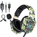 Pikkukuva 1 / 4: Melua kuulokkeet Pc Laptop Tablet Stereo Langallinen Led-valot K8 Peliheadset Mikrofonilla Ps4 Xbox One Kuulokkeet