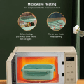 Miniatyrbild 5 av 10: Bärbar lunchlåda 304 rostfritt stål läckagesäker mikrovågsugn uppvärmning avdelare låda med sked och ätpinnar