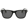 Miniatyrbillede 2 af 4: Retro Wayfarer Solbriller Sort Sort Glas Sort