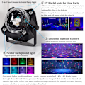Miniatyrbilde 4 av 7: Disco lysfestlys, LED-farge strobe-lys, scenelys, for fest, bar, hjem