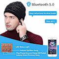 Miniatyrbilde 3 av 3: Varm Bluetooth strikket lue for å ringe og lytte til sanger