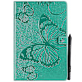 Miniatyrbillede 1 af 5: KT Tablet Serie-3 [Imprint Butterfly] Stativ Læder Tablet Etui til Samsung Galaxy Tab S4 10.5 T830 T835 T387