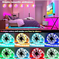 Miniatyrbilde 2 av 5: LED 15m, RGB LED-stripe med Bluetooth Smart App-kontroll, flerfarget LED-stripe med fjernkontroll, fargeskiftende med musikk, for soverom, fest, kjøkken