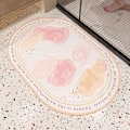 Miniatyrbilde 1 av 3: Myk diatoméslam absorpsjonsgulvmatte sklisikker baderomsfotpute hurtigtørkende sklisikker matte 24*35in60*90cm