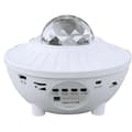 Led Galaxy Starry Projektor Natlys Stjerneprojektionslampe Bluetooth USB Hvid
