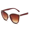 Brune dame sexy retro små cat eye solbriller
