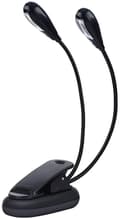 Musikstandlampe, 6 LED / 8 LED Mini Dobbelthovedet Lampe Justerbar Klipslampe