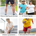 Miniatyrbilde 5 av 5: Plus Size kompresjonsstrømper for kvinner og menn med bred legg 20-30 mmHg Ekstra store for sirkulasjonsstøtte Gjenoppretting/3X-Large-svart/Lysegrå/Hvit (3-pakning)