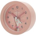 Miniatyrbilde 1 av 3: Rosa hjort vekkerklokke for jenter, stille analog vekkerklokke uten