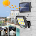 Miniatyrbillede 3 af 5: Dww-LED udendørs solcelle væglampe, 72 LED solcellelampe med bevægelsessensor, IP65 vandtæt udendørs projektør med bevægelsessensor