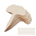 Miniatyrbillede 5 af 5: 2024100 stk. plantelabels træform spids design poppel krydsfiner blank udseende nem skrivning havemarkører skilte