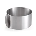Miniatyrbild 1 av 5: Justerbar tårtform - rostfritt stål - klämmor för fixering - robust springform