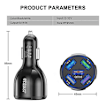 Miniatyrbilde 3 av 5: 15a 5usb Hurtiglading Billader Qc3.0 5 Porter Billader 15a Lader Mobiltelefon Lading I Bil Billader Usb Biler A