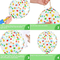 Miniatyrbillede 4 af 5: Røde, gule og blå balloner (60 stk.) - Matte latexballoner til fester