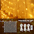 Miniatyrbillede 2 af 5: Net String Lights, 3mx2m Led Net Lights Med Fjernbetjening, Vandtætte Dekorative Net Lights