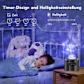 Miniatyrbilde 5 av 5: Stjerneprojektor Led, 15-farget planetarisk galakseprojektor, fjernkontroll lysende