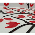 Miniatyrbillede 3 af 5: Dww-Tree Wall Stickers Fotoramme 3D Dekaler DIY Wall Stickers Kunst Hjem Indretning til Soveværelse, Børneværelse, Hal, Børnehave, Gave (Rød Venstre,L-300 * 150c