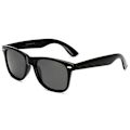 Miniatyrbillede 1 af 4: Retro Wayfarer Solbriller Sort Sort Glas Sort