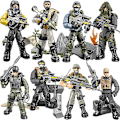 Miniatyrbild 2 av 5: XJ960/822 Call of Military Duty Byggklossar 1:35 SWAT Soldater Figurer Armé Vapen Vapen Set Modell Dockor Klossar Leksak för Pojke