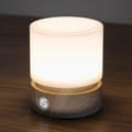 Natlampe med timer, LED-sengelampe, baby-stillelampe, træstruktur, dæmper