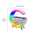 Miniatyrbillede 2 af 2: Audio Intelligent Bluetooth-højttaler Trådløs opladning Sengebord Lille nattelys G500 Bluetooth-lydudsalg