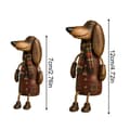 Miniatyrbilde 4 av 5: Vintage juledachshund-figur - Festlig julepynt til peishyllen L