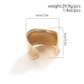 Pikkukuva 5 / 5: Statement Big Cuff Bracelets Niche Design Bangles For Women 2023 Novel Style（Silver）