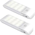Led nattlys, oppladbar nattlys, bevegelsessensor nattlys med magnetisk stripe, sett med 2