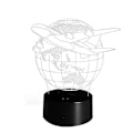 Miniatyrbillede 2 af 5: 3D illusion visuel nattelys skift LED skrivebordslampe soveværelse hjem indretning