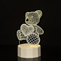 Miniatyrbillede 1 af 4: Baby Natlampe 3d Soveværelse Dekor Illusion Lampe 3d Kreativ
