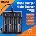 Miniatyrbild 1 av 5: Batteriladdare, 18650 batteriladdare, smart USB Li-ion 18650 batteriladdare, 18650 batteriladdare pris, högkapacitetsladdare, 4-slitsladdare, li-ion 1