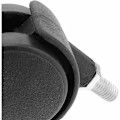 Miniatyrbillede 4 af 5: - Drejelige nylonhjul med bremse 40 mm M8 Pakke med 4 (sort)