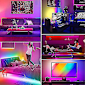 Miniatyrbilde 4 av 5: 20m LED-lys Bluetooth RGB-lys LED-båndlys med 44-tasters fjernkontroll Musikk Synkronisering Fargeskiftende LED-stemningsstripe Fule53-5050 24key Wifi-plugg-15m Full