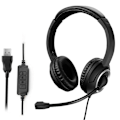 Miniatyrbillede 1 af 5: USB-interface computer headset til online undervisning, støjreducerende headset til forretningsbrug, bærbar headset（Som vist）