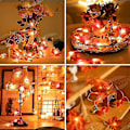 Miniatyrbillede 5 af 5: Led dekorative lys 20 ahorn guirlande lys Thanksgiving dekorationer og julelys