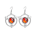 Miniatyrbillede 1 af 3: Naruto Uchiha Sasuke Write Round Eye Three Hook Stud Earrings