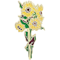 Miniatyrbild 1 av 5: Solros Enamel Nål Temperament Vild Blomma Metall Broscher Kavaj Lapel Nål Kläder Märken Mode Smycken (1st, gul)