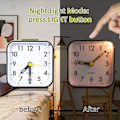 Miniatyrbild 4 av 5: Tyst analog väckarklocka reseväckarklocka liten morgonväckarklocka med snooze-funktion batteri