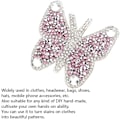 Miniatyrbillede 2 af 5: Dww-Rhinestone Patch, 5 stk. (Pink) Farve Sommerfugl Patches Klæbende Applikationer Sy Mærkat Tøj Håndværk Tilbehør DIY Dekoration til Jakker Taske
