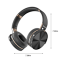 Miniatyrbillede 3 af 5: Headset Bluetooth trådløse hovedtelefoner med støjreduktion (sort)