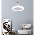 Miniatyrbillede 4 af 5: Elektrisk loftsventilator med lampe, energibesparende, støjsvag lysventilator til badeværelse, køkken, soveværelse (fjernbetjening, hvid)