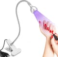Dww-UV neglelampe (sølv), 3W profesjonell limherdende lampe med justerbart hode, ultrafiolett UV limlampe for egnet