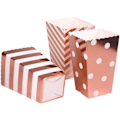 Miniatyrbilde 4 av 5: Rosa popcornbokser - Godteriposer i papp for fester (36 stk)
