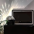 Miniatyrbild 2 av 4: Discokula Hjälm Med Infällbar Visir För 2022 Nattklubb Coola Rekvisita（Silver）