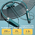 Pikkukuva 2 / 5: Pitkäkestoiset langattomat Bluetooth 5.2 -kaulanauha-kuulokkeet, urheilulliset magneettiset kuulokkeet, korvan sisäiset kuulokkeet, stereon kaulanauhakuulokkeet, joissa on mikrofoni ajamiseen ja juoksuun